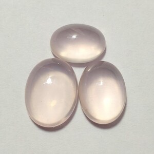 26 Carat, Natural Rose Quartz Lot Cabochon, Transparent Quality Rose Quartz Lot , Making Jewelry, Oval Shape, 3 Pieces Lot, Loose Gemstone.