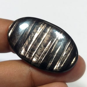 31 Carat, Hypersthene Gemstone, Natural Hypersthene Cabochon, 35x20x4 MM, AAA Quality Splendid Flashy Gemstone, Hypersthene Jewelry Making.