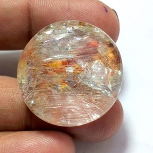 50 Carat. Amazing Lodolite Garden Quartz Cabochon Natural Garden Quartz Gemstone 27x27x10 MM Top Quality Handmade Garden Quartz Loose Stone.