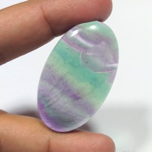Natural Fluorite Gemstone AAA Quality, Fluorite Cabochon, Semi Precious Handmade Fluorite Loose Stone For Jewelry Making, 44x26x8 MM 100 CT.