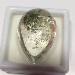 69 Carat. Amazing Lodolite Garden Quartz Cabochon Natural Garden Quartz Gemstone 34x23x14 MM Top Quality Handmade Garden Quartz Loose Stone.