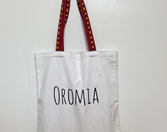 Borsa tote Arsi / Regalo Patrimonio Oromo / Borsa tote in tela Oromo Pride / Regalo culturale Oromia / Borsa shopping riutilizzabile