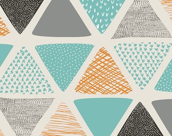 Serviettes de table en papier de soie, 3 épaisseurs, 33 x 33 cm - Lot de 20 (triangles à motif)