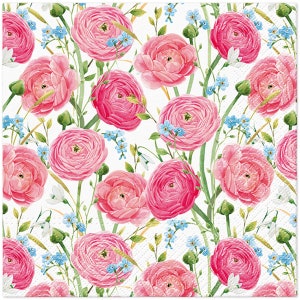 3-PLY Floral Tissue Paper Decoupage Napkins 33cm x 33cm Lunch Serviettes - Pack of 20 (Symphony of Summer)