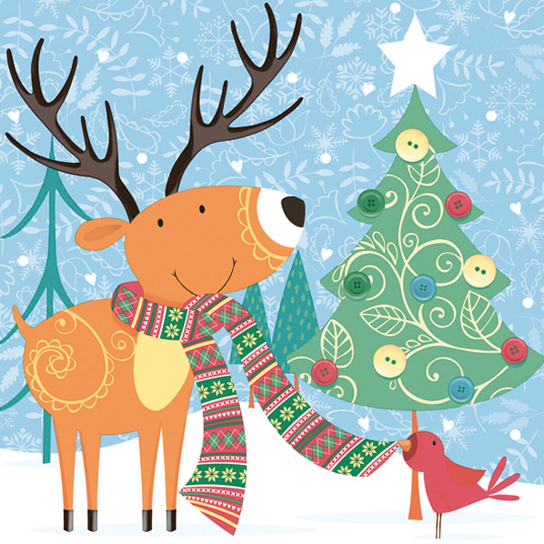 3PLY Fairy Tale Christmas Tissue Paper Decoupage Napkins 33cm Etsy