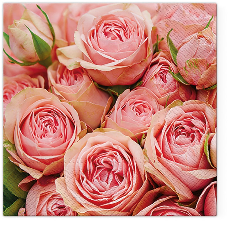 3PLY Flower Tissue Paper Decoupage Napkins 33cm X 33cm Lunch Etsy