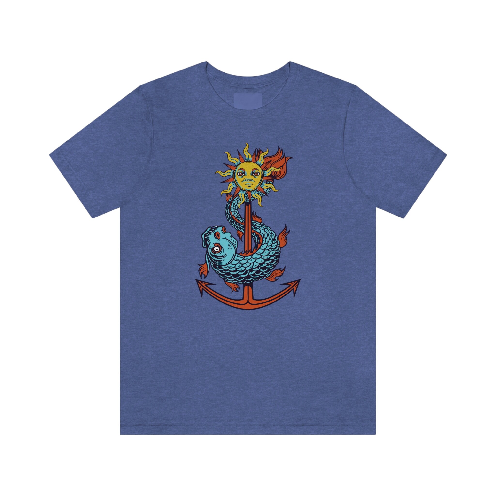 Sea Monster T-Shirt, Viking Sea Monster, Fish and Anchor Tshirt, Sea Monster, Sea Creature, Anchor T-shirt & Sea Creature, Fishing T-shirt