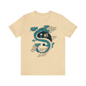 T-shirt Dragon chinois, Dragon Yin et Yang, T-shirt Art Dragon, T-shirt chinois, Guerrier Dragon chinois, T-shirt Dragon chinois unisexe, Dragon