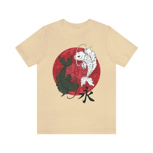 Koi Fish T-Shirt, Mens Koi Fish Tshirt, Yin & Yang Koi Fish, Koi Fish, Koi Pond, Koi Fish and Moon, Koi Tshirt, Koi, Fish Shirt