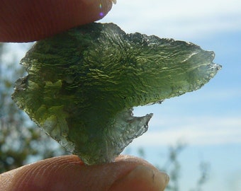 Moldavite - 25x18x15mm / 3.9g - Czech Republic - Superb Premium Stone - "The Dog's Head !" - Tektite, Impactite