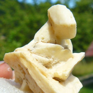 Calcite After Glauberite Pseudomorph - Camp Verde, Yavapai Co, Arizona, USA - 40x25x30mm - 1960's Specimen - Aesthetic and Sculptural