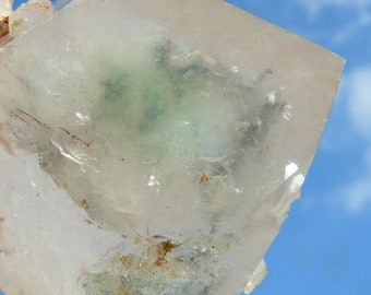Ajoita en cristal de cuarzo - Inclusiones de hematita fantasma y cuarzo - Mina Messina, Sudáfrica - GRANDE: 60 x 522 x 33 mm / 105,5 g