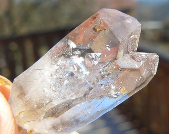 Cuarzo ahumado de doble terminación Brandberg - Cristal de manifestación - Goboboseb, Namibia - PEQUEÑO: 28 x 14 x 10 mm / 5,9 g