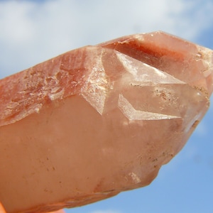 Quartz Crystal with Red Hematite Phantoms - 55x22x20mm / 36.7g - Madagascar - Natural Unpolished