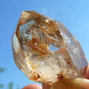 Brandberg Smoky Elestial / Skeletal Quartz - Double Terminated - Goboboseb, Namibia - SMALL: 29x19x18mm / 9.1g