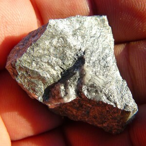 Skutterudite with Calcite - Bou Azzer Mine, Morocco - 35x30x16mm / 28.9g - Mined in the late 1970&#39;s