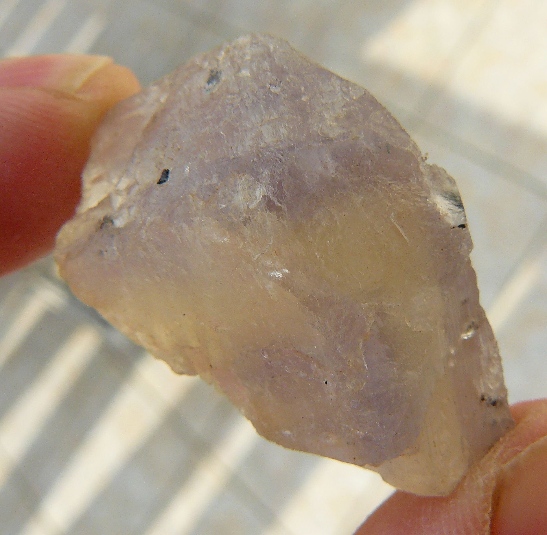 Fluorite - Blue / Yellow Rough Piece - Wildschapbach Valley, Baden-Württemberg, Germany - 35x19x14mm / 13.8g