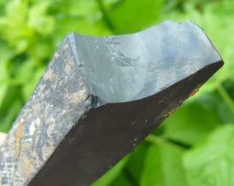 Jet (Fossilised Wood) - Gagat - Holzmaden, Germany - 131x25x20mm / 60g - Large Natural Specimen - Rare Location - Hard Type like Whitby Jet