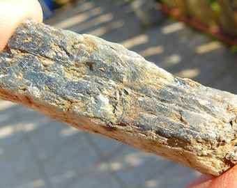 Cianita - Distrito de Karoi, Mashonaland West, Zimbabue - 48 x 15 x 9 mm / 84,5 quilates (16,9 g) - Cristal natural azul grande - Parcialmente translúcido