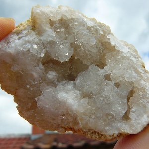 Quartz Geode Section - 55x42x25mm / 43.2g - Bou Craa, Western Sahara, Morocco - Old stock (2002)
