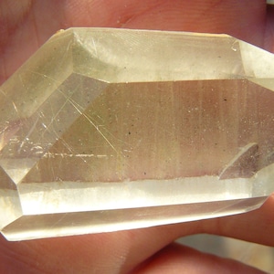 Alluvial / River Quartz Crystal - Double Terminated - Madagascar - 55x28x22mm / 37.2g - WATER CLEAR with Rutile and Chlorite Inclusions