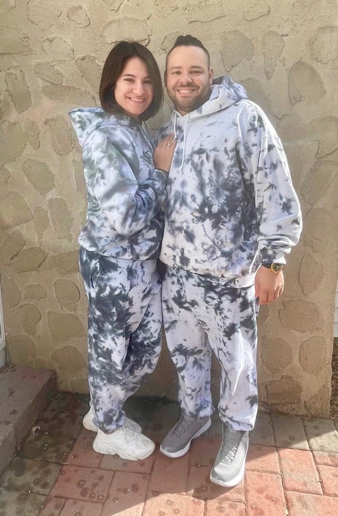 matching couple tie dye shirts