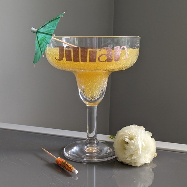 Personalized Margarita Glass Etsy