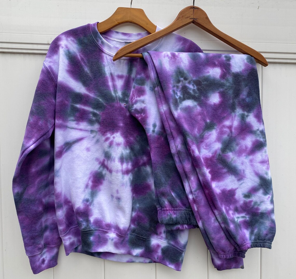 Tie Dye Set Tie Dye Hoodie Set Matching Sweatsuit Set Tie Etsy