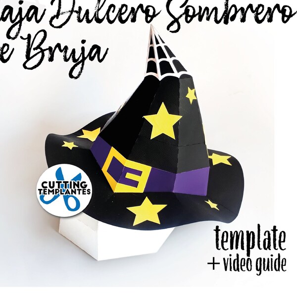 3d Witch Hat Template for Cricut Etsy