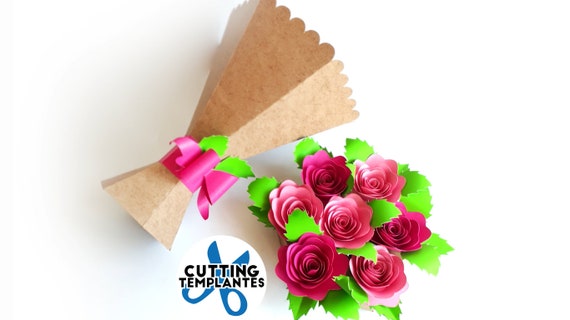Ramo de flores de papel - Bouquet de Rosas de papel 