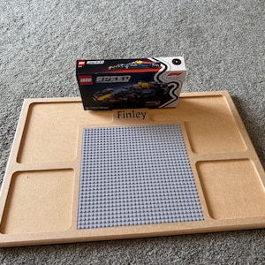 Large MDF Lego Tray with Sorting Sections & Baseplate image 17