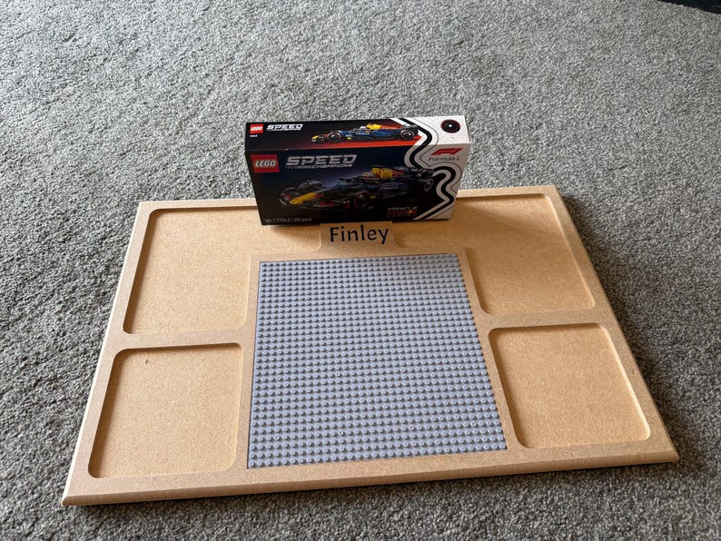 Large MDF Lego Tray with Sorting Sections & Baseplate image 17