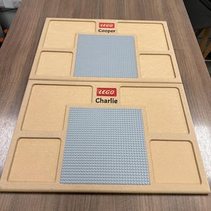 Large MDF Lego Tray with Sorting Sections & Baseplate image 10