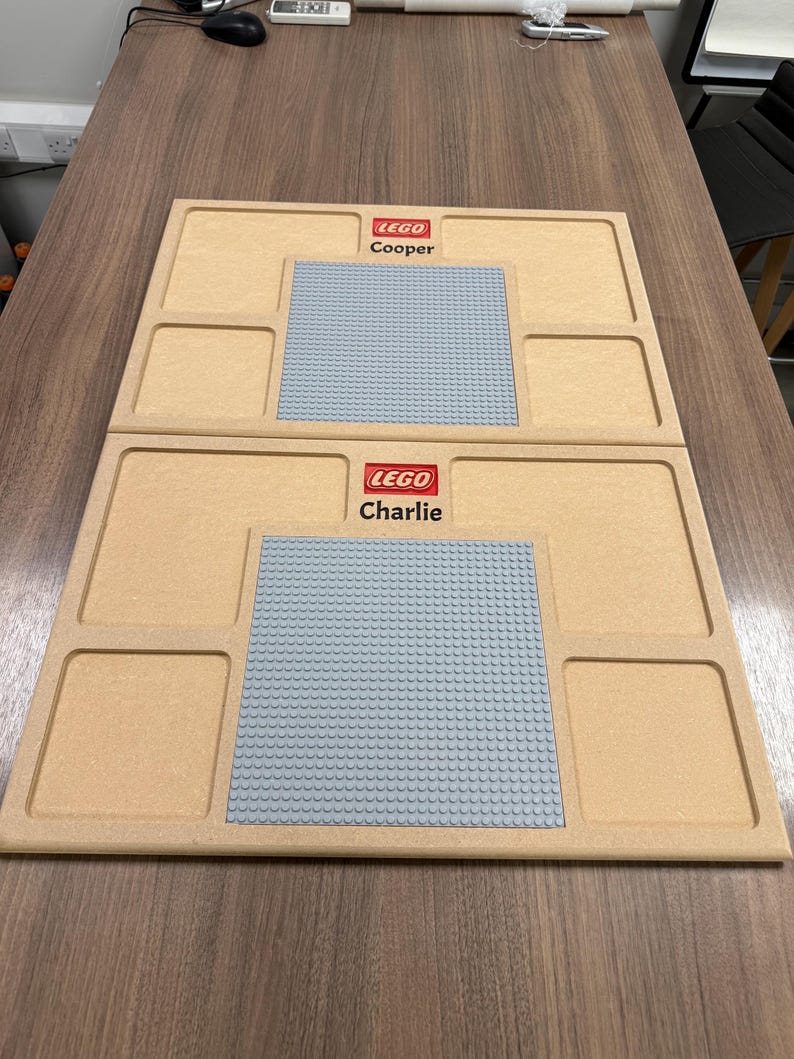 Large MDF Lego Tray with Sorting Sections & Baseplate image 10