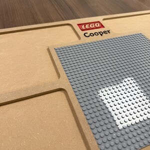 Large MDF Lego Tray with Sorting Sections & Baseplate image 9