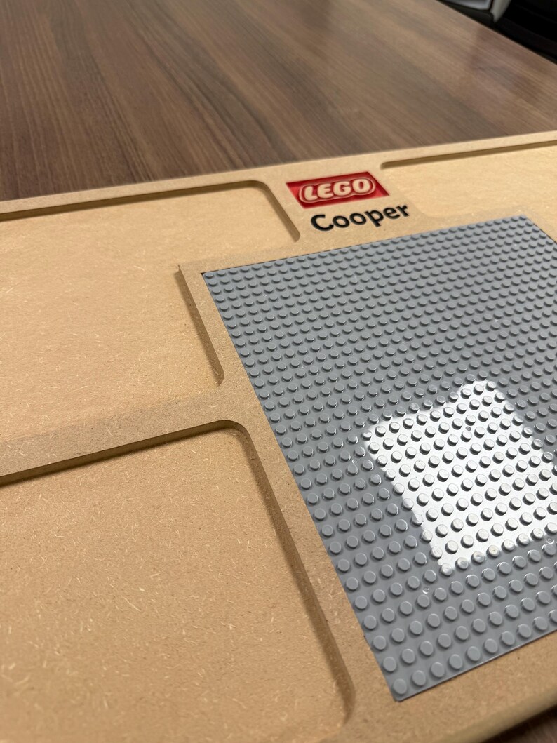 Large MDF Lego Tray with Sorting Sections & Baseplate image 9