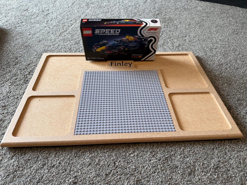 Large MDF Lego Tray with Sorting Sections & Baseplate image 18