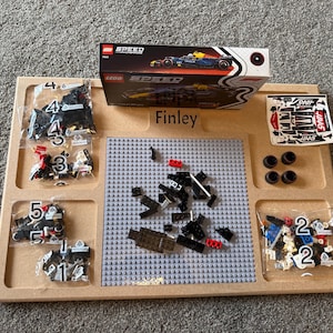 Large MDF Lego Tray with Sorting Sections & Baseplate image 19