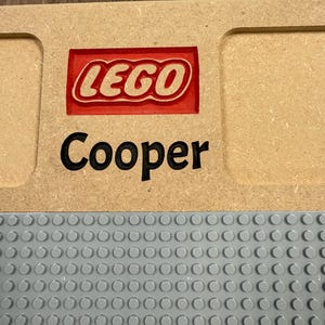 Large MDF Lego Tray with Sorting Sections & Baseplate image 12