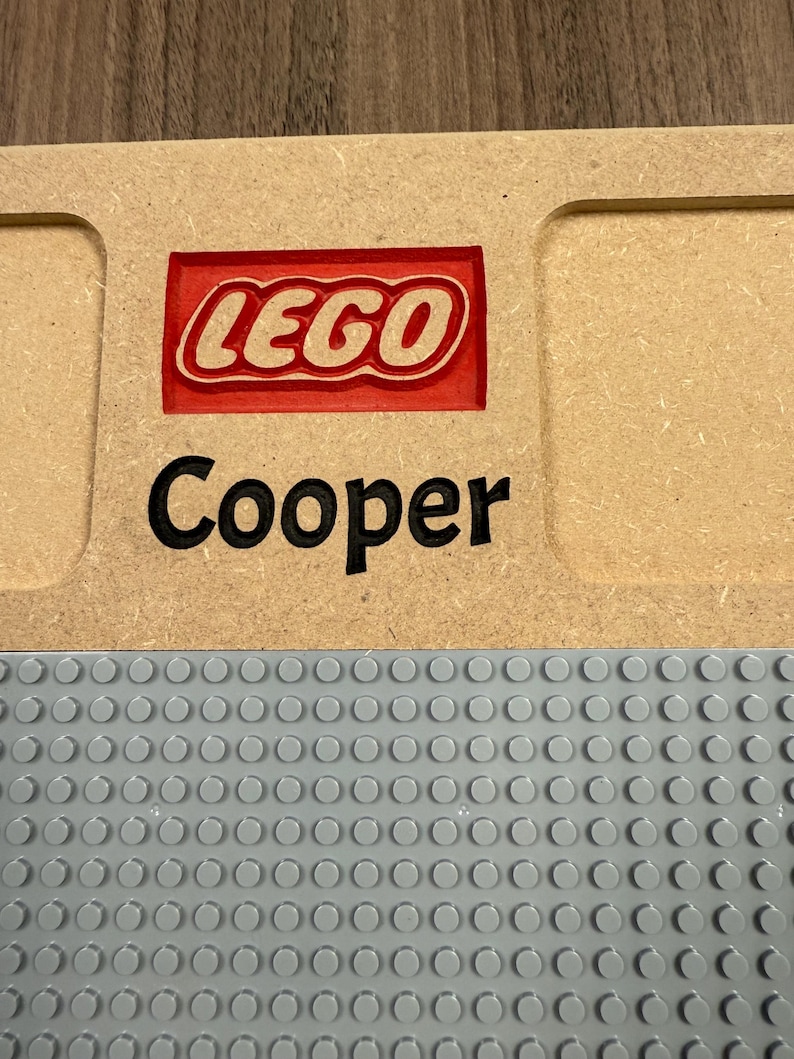 Large MDF Lego Tray with Sorting Sections & Baseplate image 12