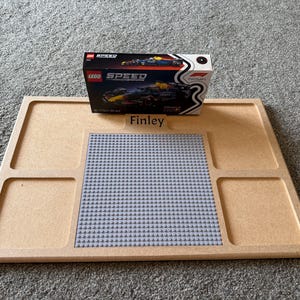 Large MDF Lego Tray with Sorting Sections & Baseplate image 13