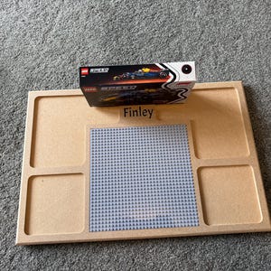 Large MDF Lego Tray with Sorting Sections & Baseplate image 16