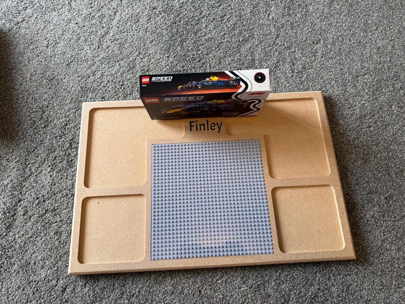 Large MDF Lego Tray with Sorting Sections & Baseplate image 16