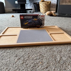 Large MDF Lego Tray with Sorting Sections & Baseplate image 14
