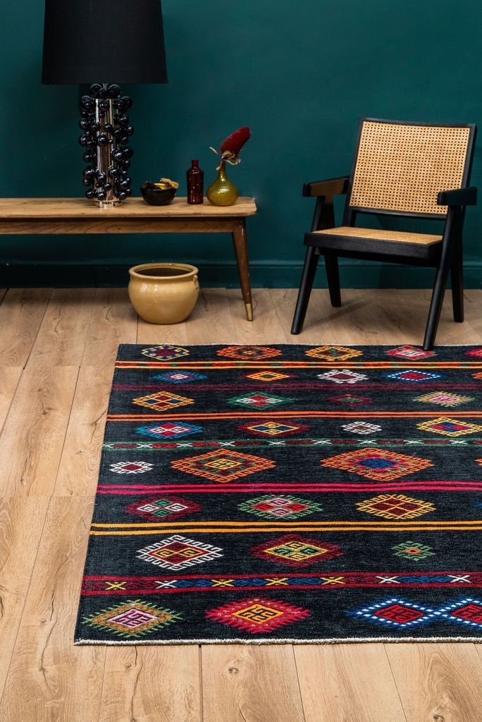 Tapis À Motif Ethnique,