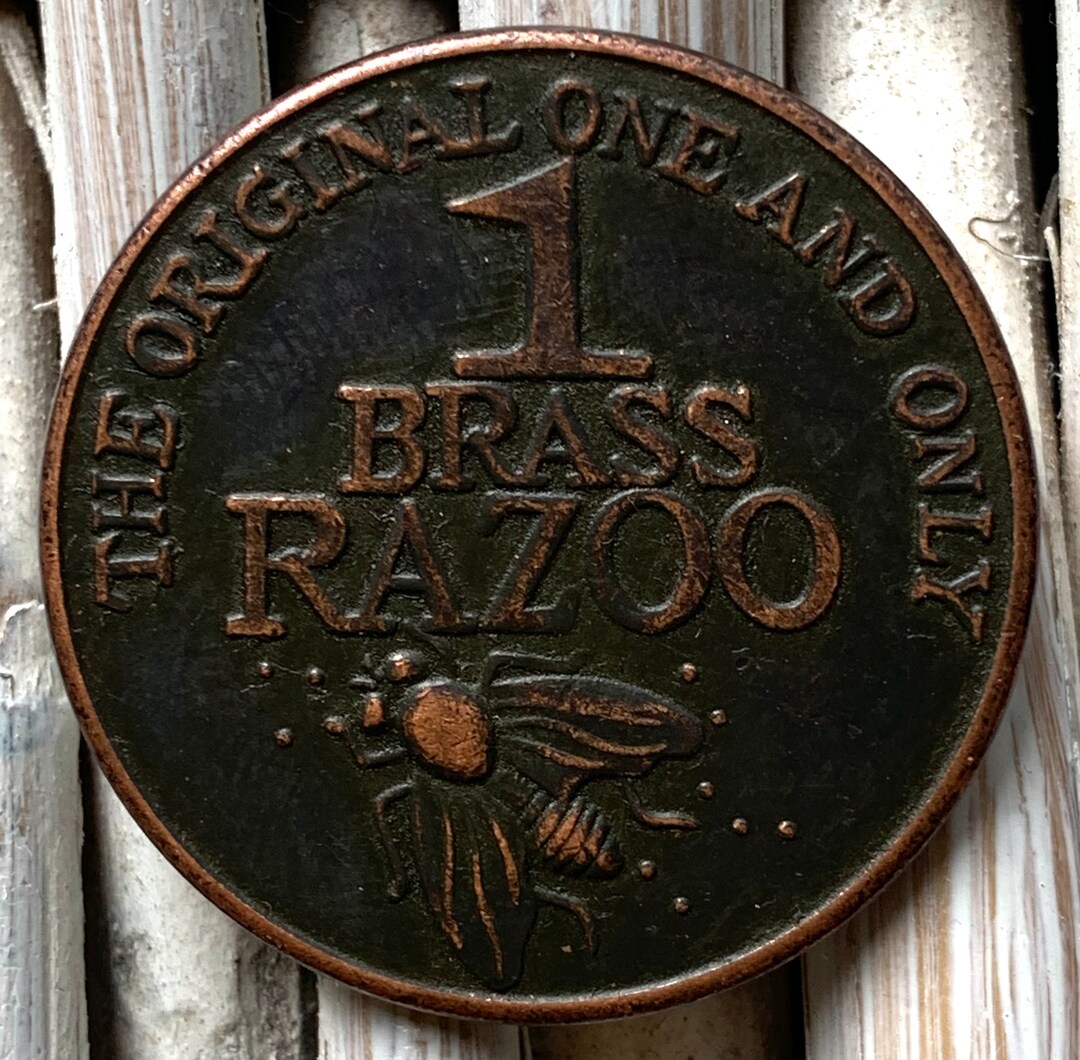 1 Brass Razoo novelty Coin Etsy Australia