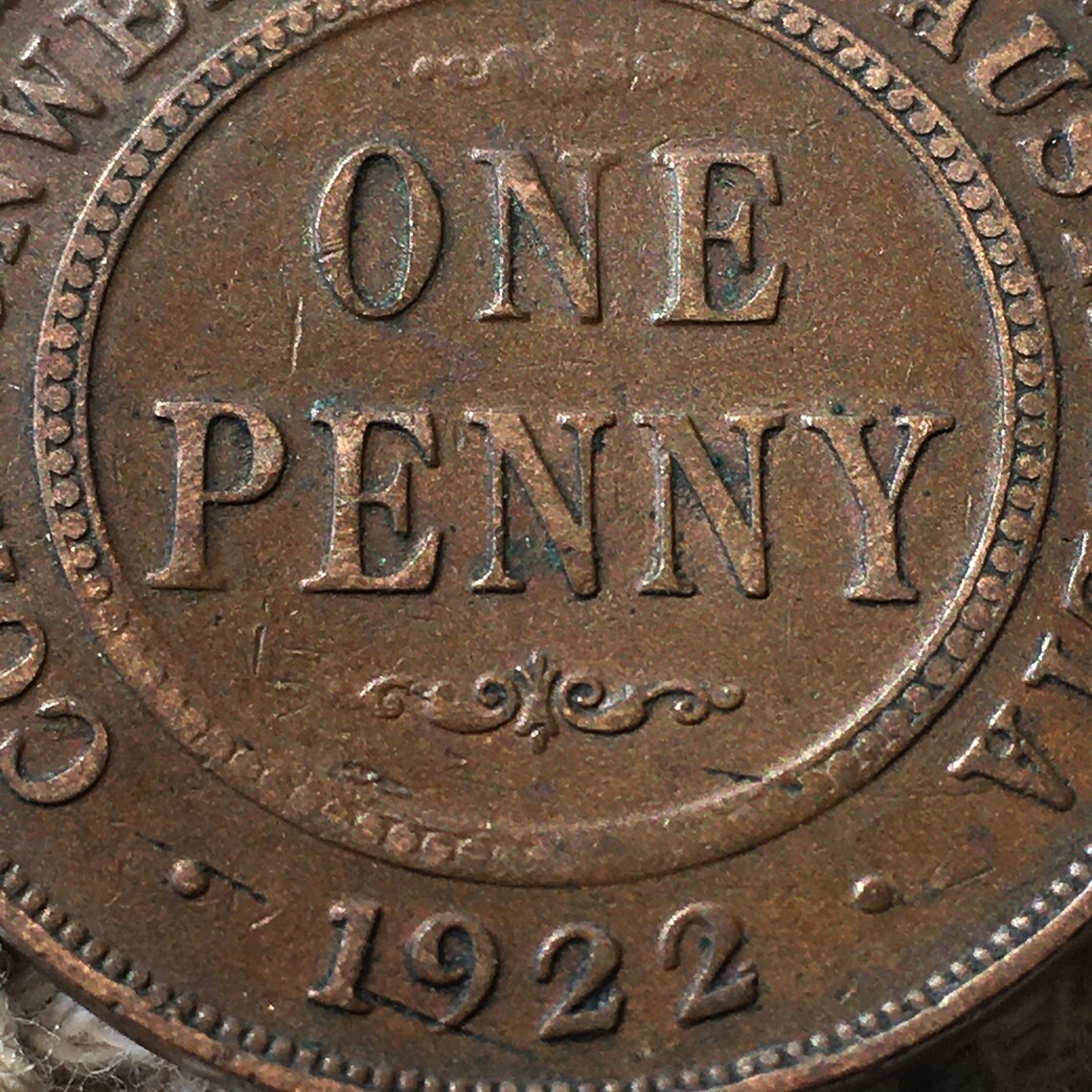 1922 Australian Penny, Vintage Coin Etsy