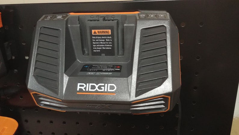 Ridgid 18v Pegboard Mount for Ridgid R840095 Lithium Ion Battery Charger image 4