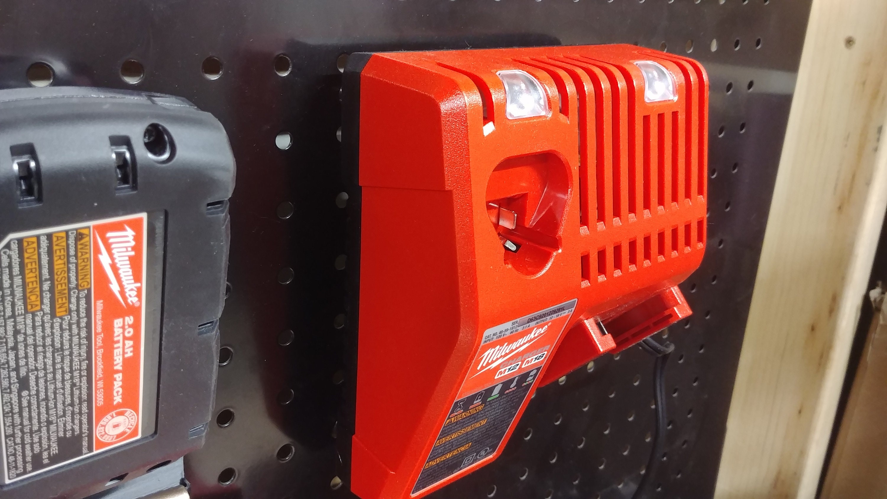 Milwaukee M18 and M12 Pegboard Mount for 48591812 MultiVolt Etsy