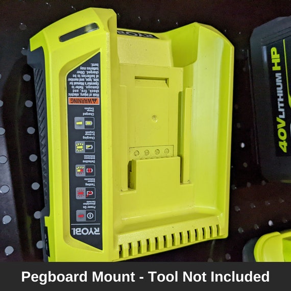 Ryobi 40v OP400 Pegboard Mount for Lithium Ion Battery Charger